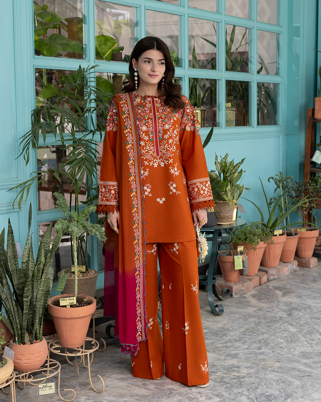 NEW ARTICAL IN WINTER DHANAK EMBROIDERD UNSTICHED 3PC (U-U5470)