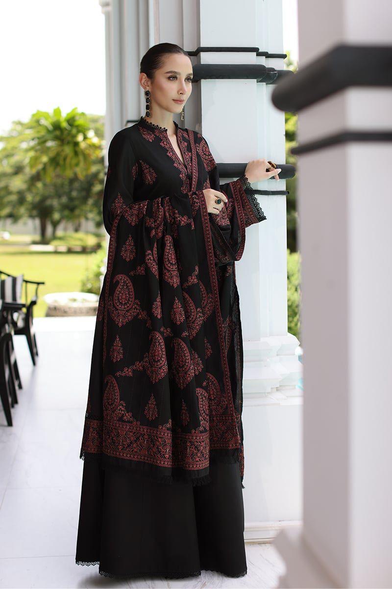BAREEZE DHANK EMBROIDERD UNSTICH 3pc (WA-866)