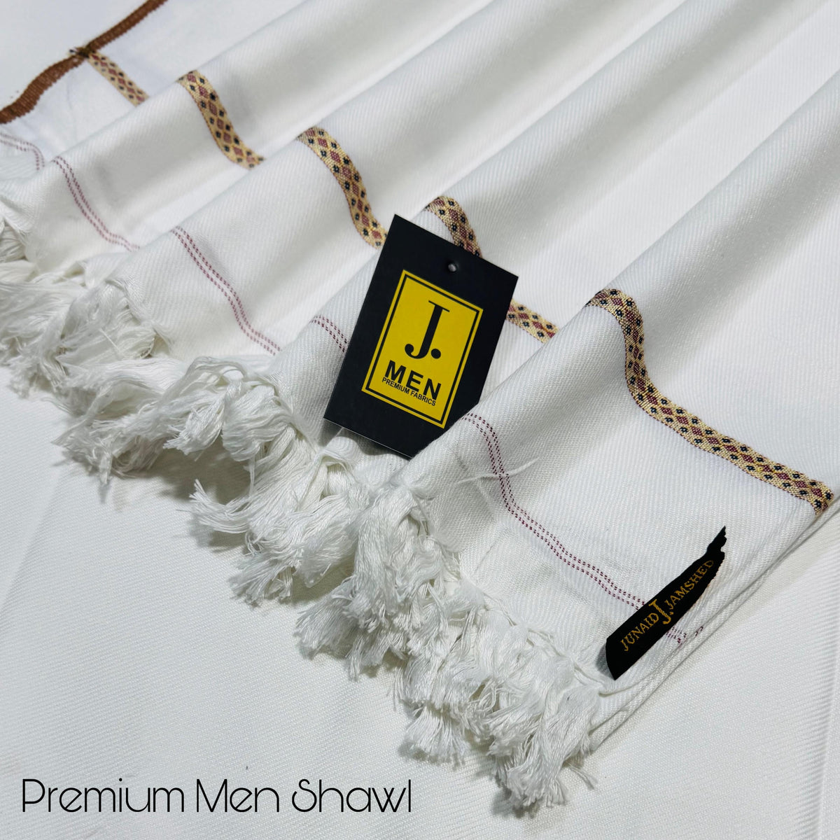 J. Men’s Shawl Off White (3802)