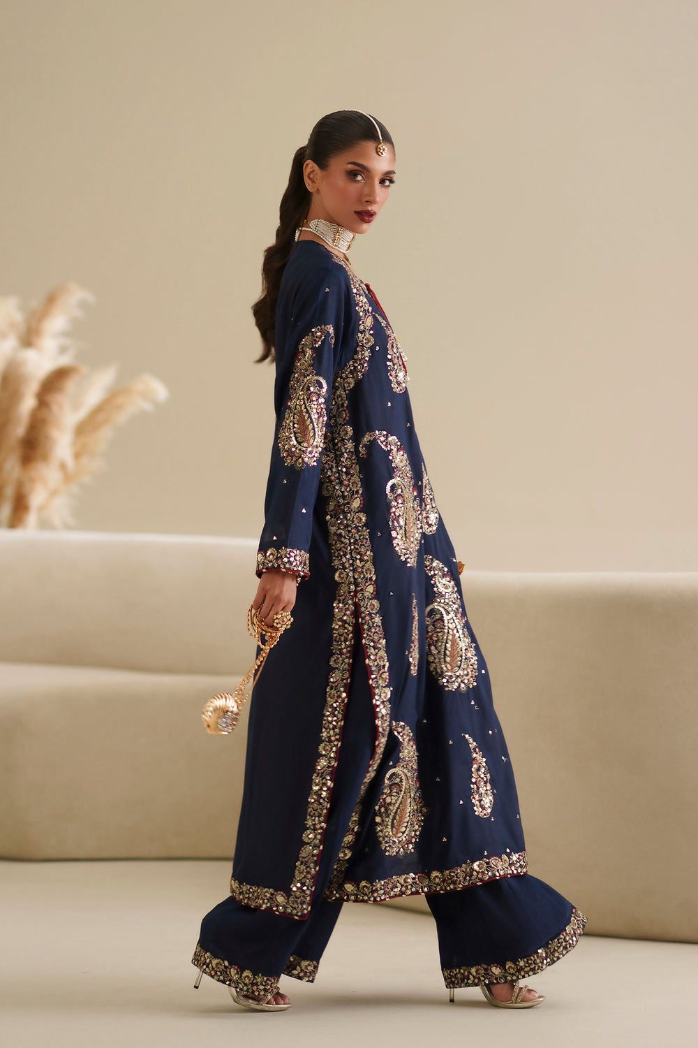 ETHNIC | FESTIVE SILK EMBROIDERD SILK 2PC | U-U4532