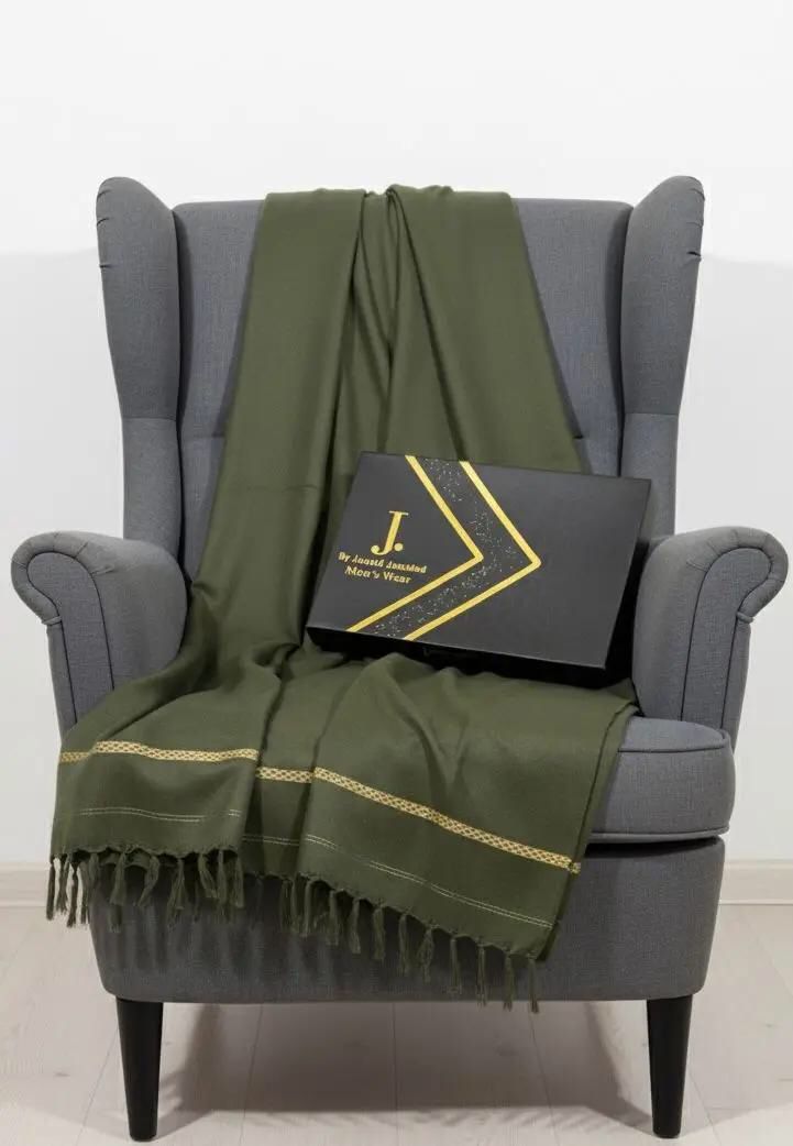 J. PREMIUM MEN,S’ SHAWL WITH J. BOX GREEN ARMY (WA-178)