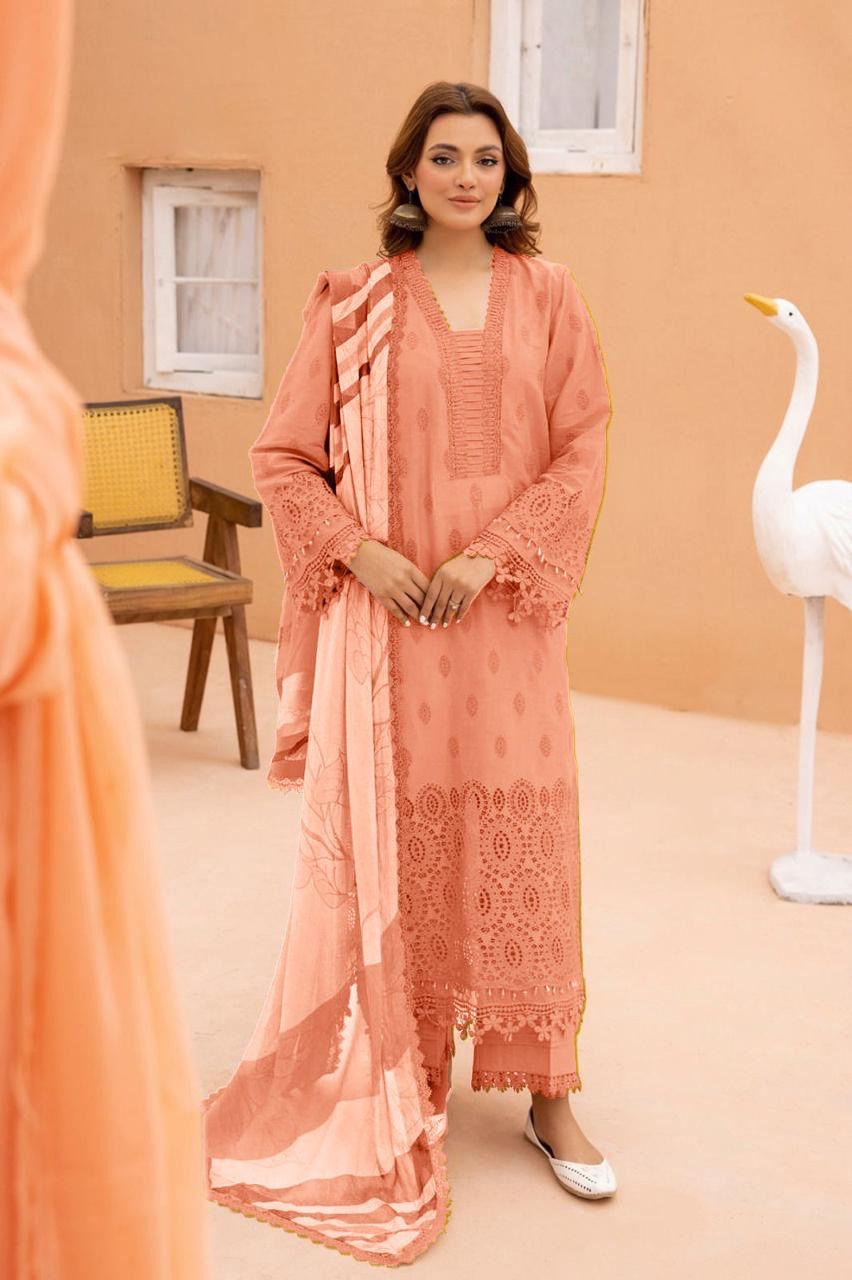 Heavy Embroidered Chikan Kari 3pc