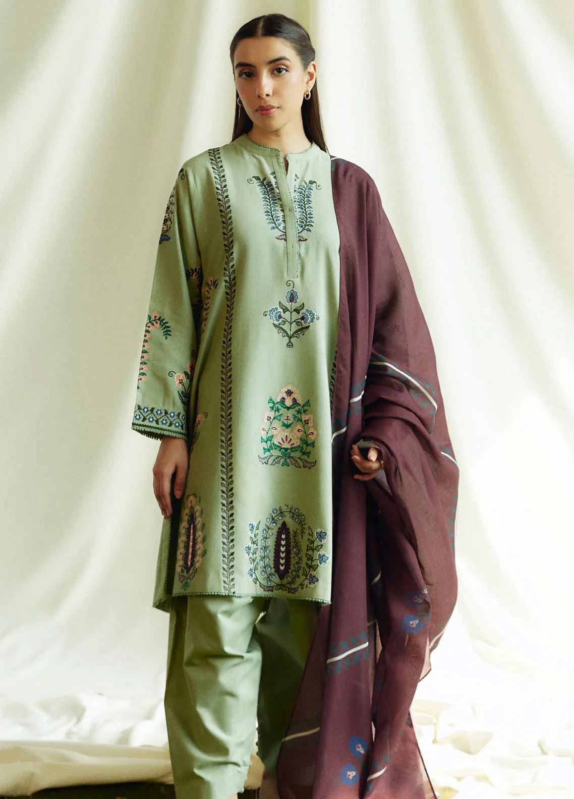 Heavy Embroidered Lawn 3pc