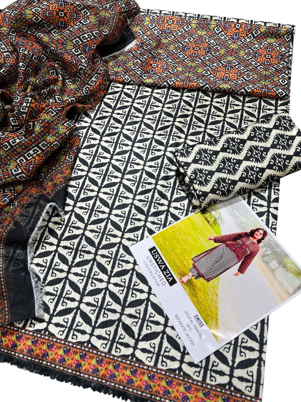 USWA ZIA PRINTED SWISS LAWN 3pc