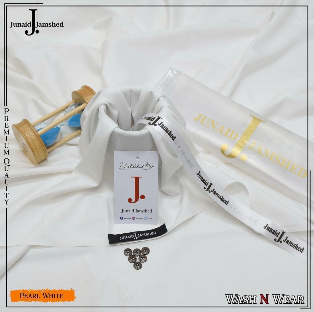 J.PREMIUM WASH&WEAR (PEARL WHITE )