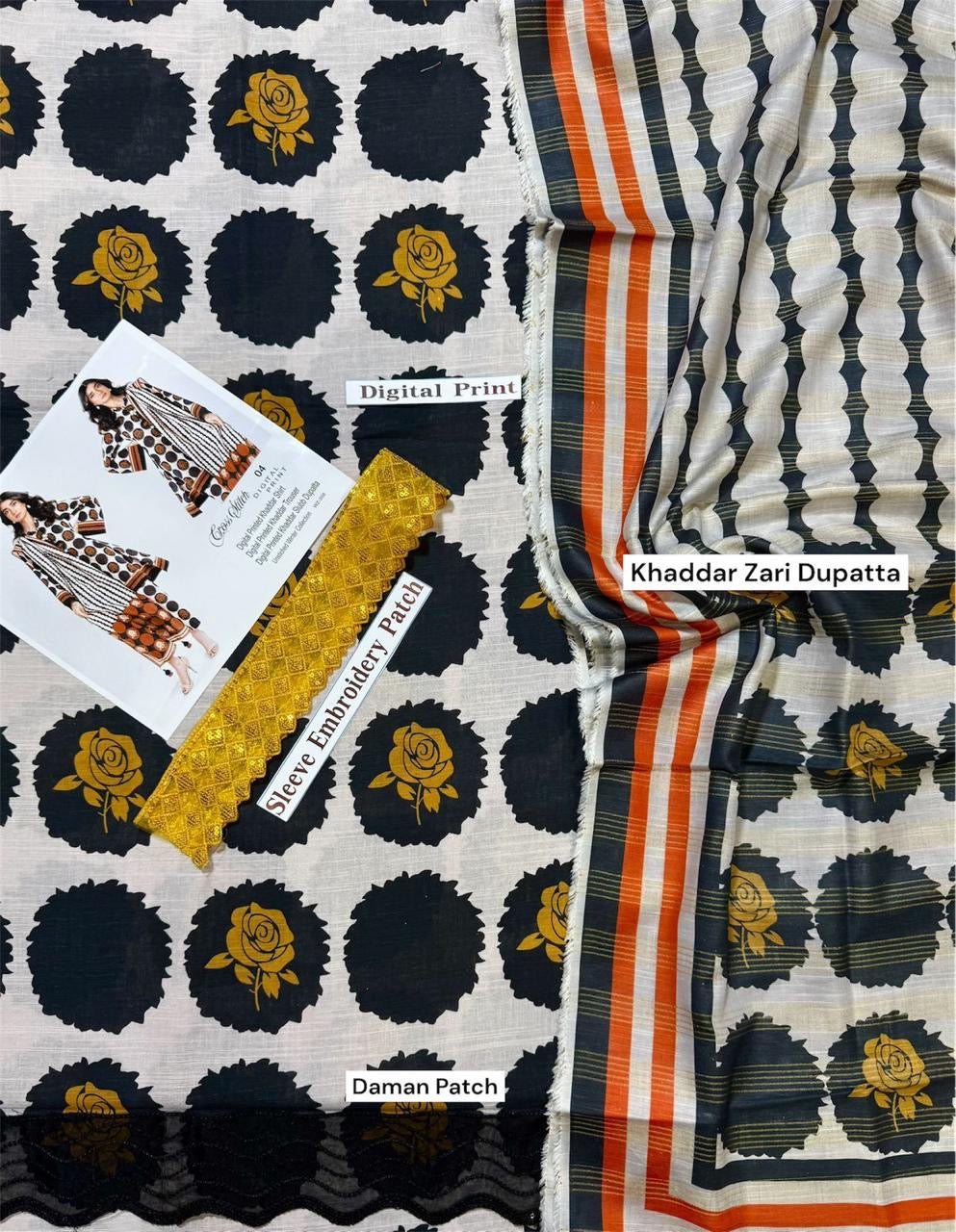 CROSS STICH-KHADDAR 3pc UNSTICH (WA-885)