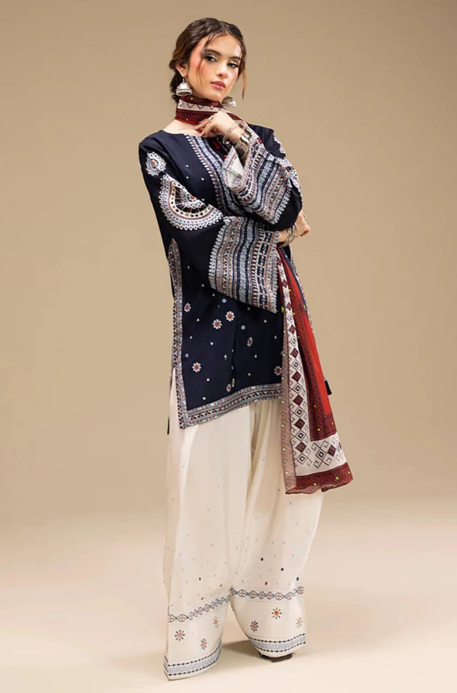 JAZMINE HEAVY EMBROIDERED DHANAK 3pc (WA-1966)