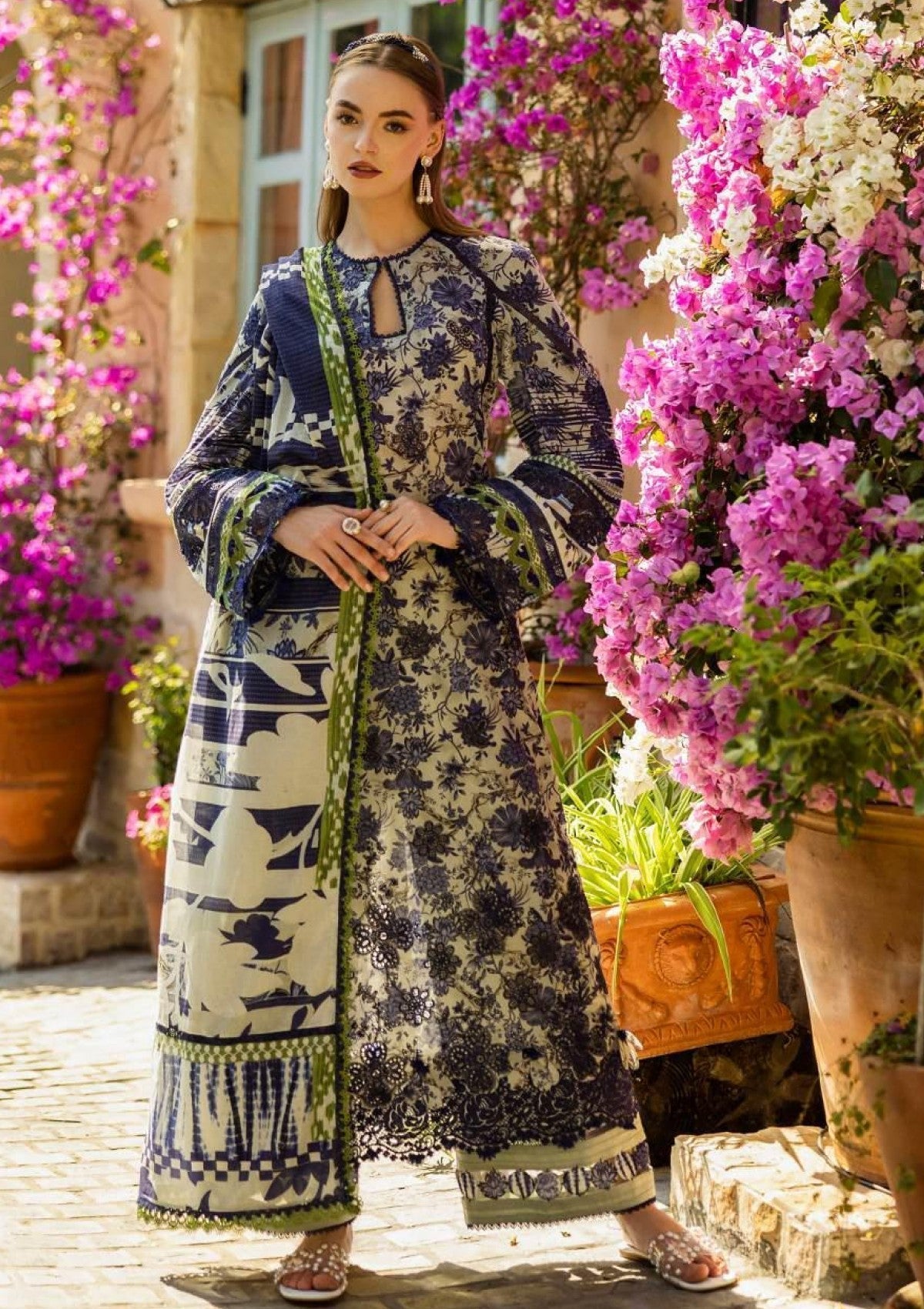 Elaf Premium Print Embroidered Patch 3pc SL-555