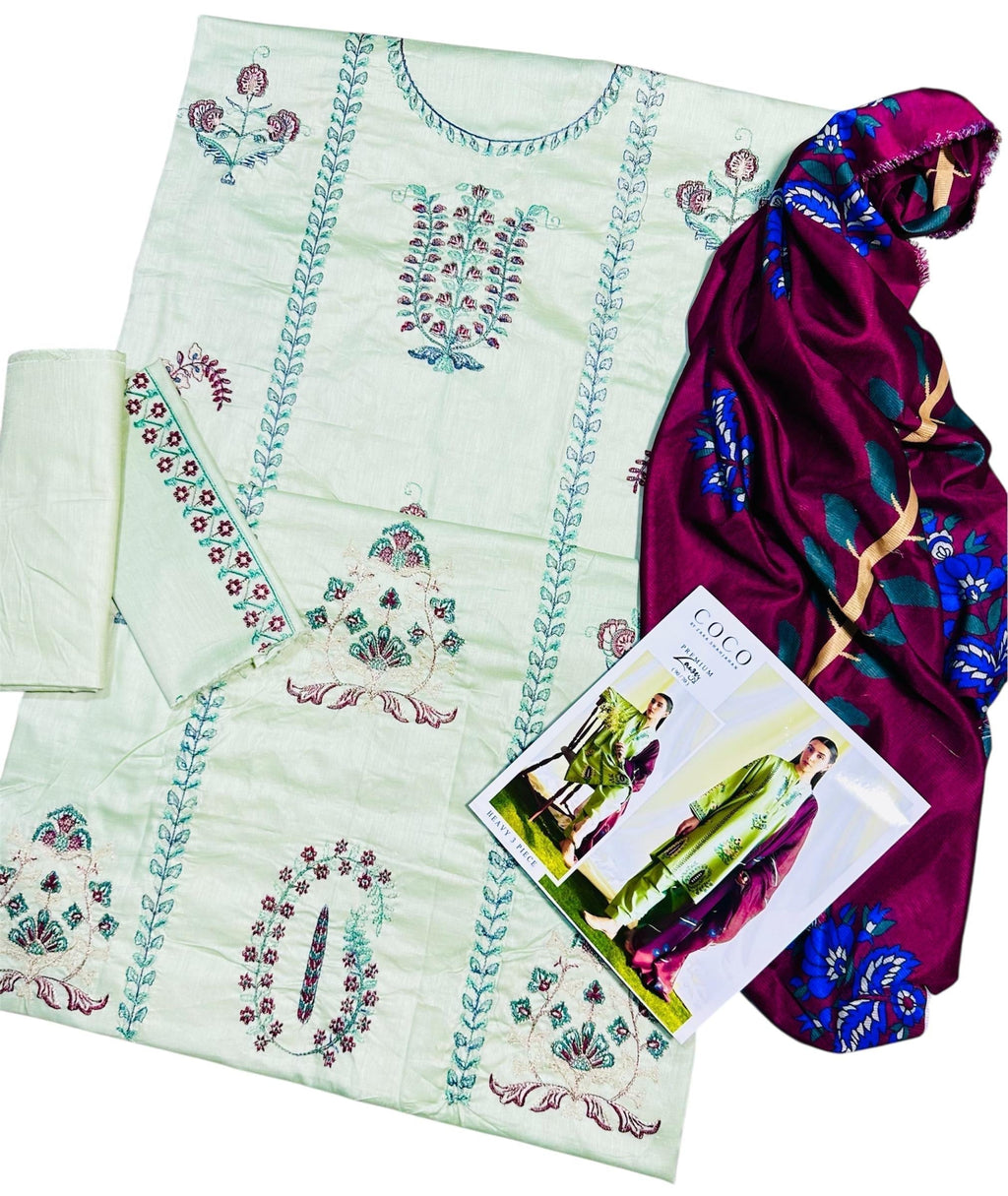 Heavy Embroidered Lawn 3pc