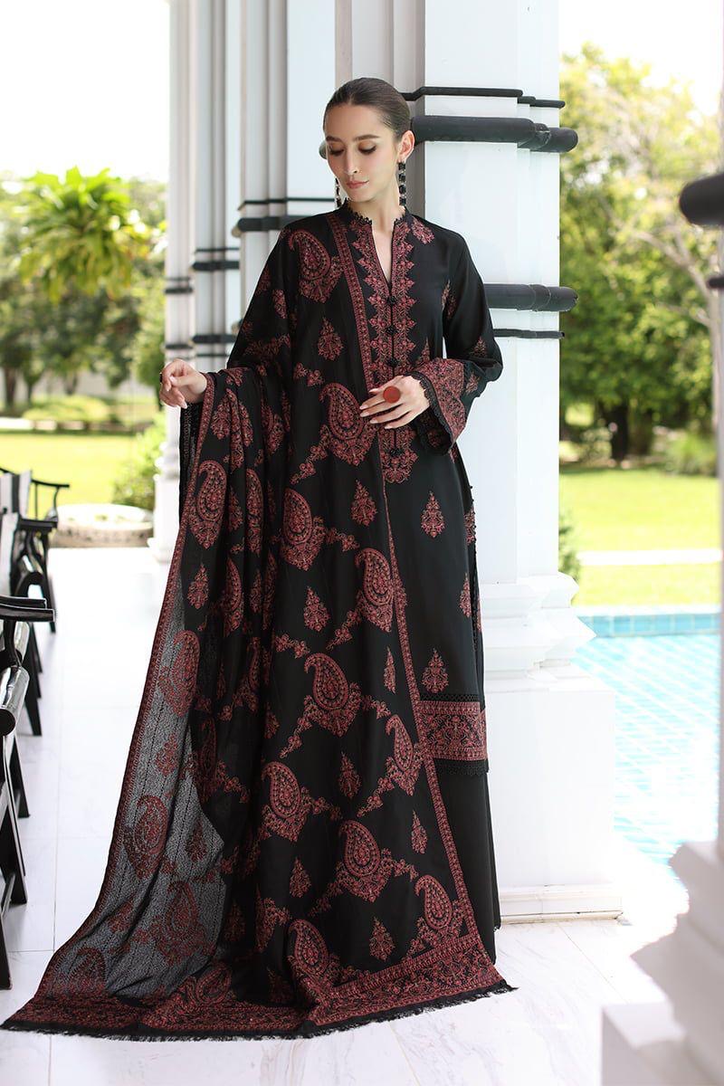 BAREEZE DHANK EMBROIDERD UNSTICH 3pc (WA-866)