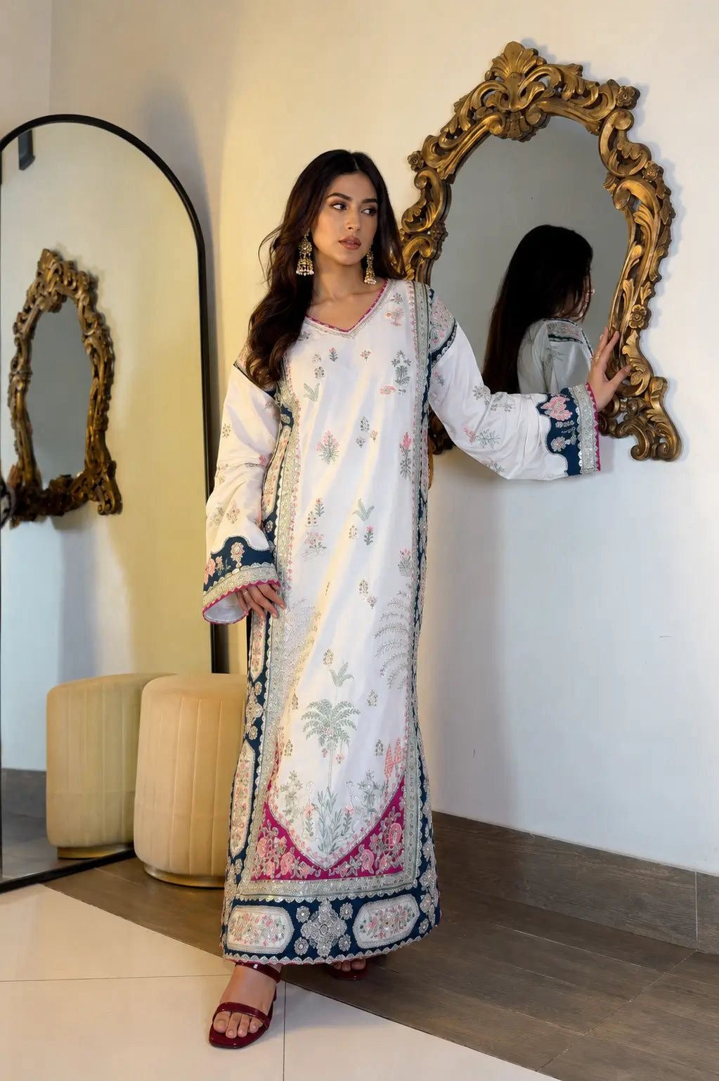 ETHNIC | FESTIVE SILK EMBROIDERD 3PC | U-U4367