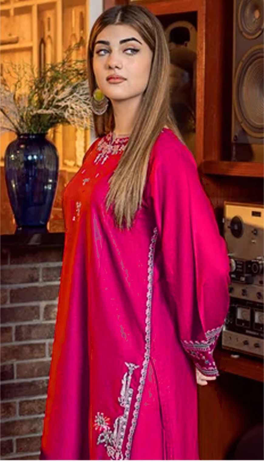 LINEN EMBROIDERD UNSTICHED 2PC (ARSHI)