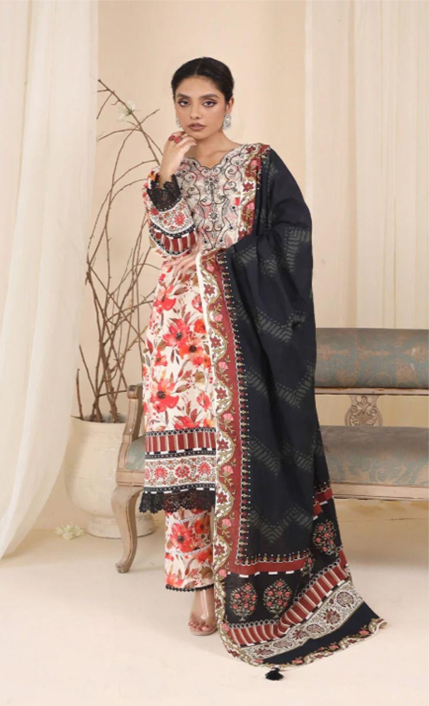 SHANAYA KHADDER UNSTICH 3pc(WA-935)