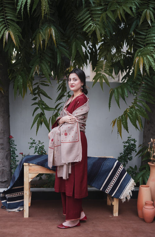 ASLING DHANAK EMBROIDERD UNSTICH 3pc (WA-180)