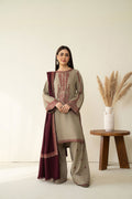 BAROUQE DHANK |HEAVY EMBROIDERD WITH EMBROIDERD DUBATA UNSTICHED 3pc(U.U-6497)