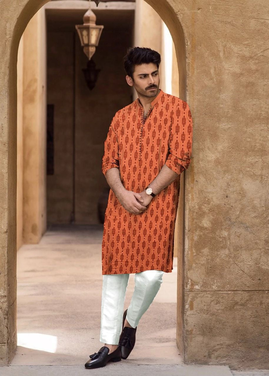 Kurta Trouser (Tangrine)