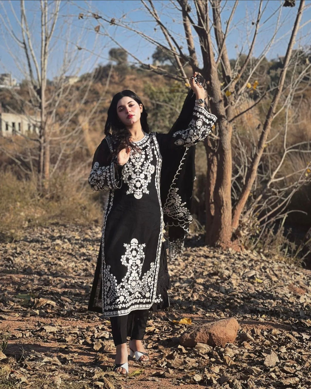 Luxury Embroidered Lawn 3pc SL-804