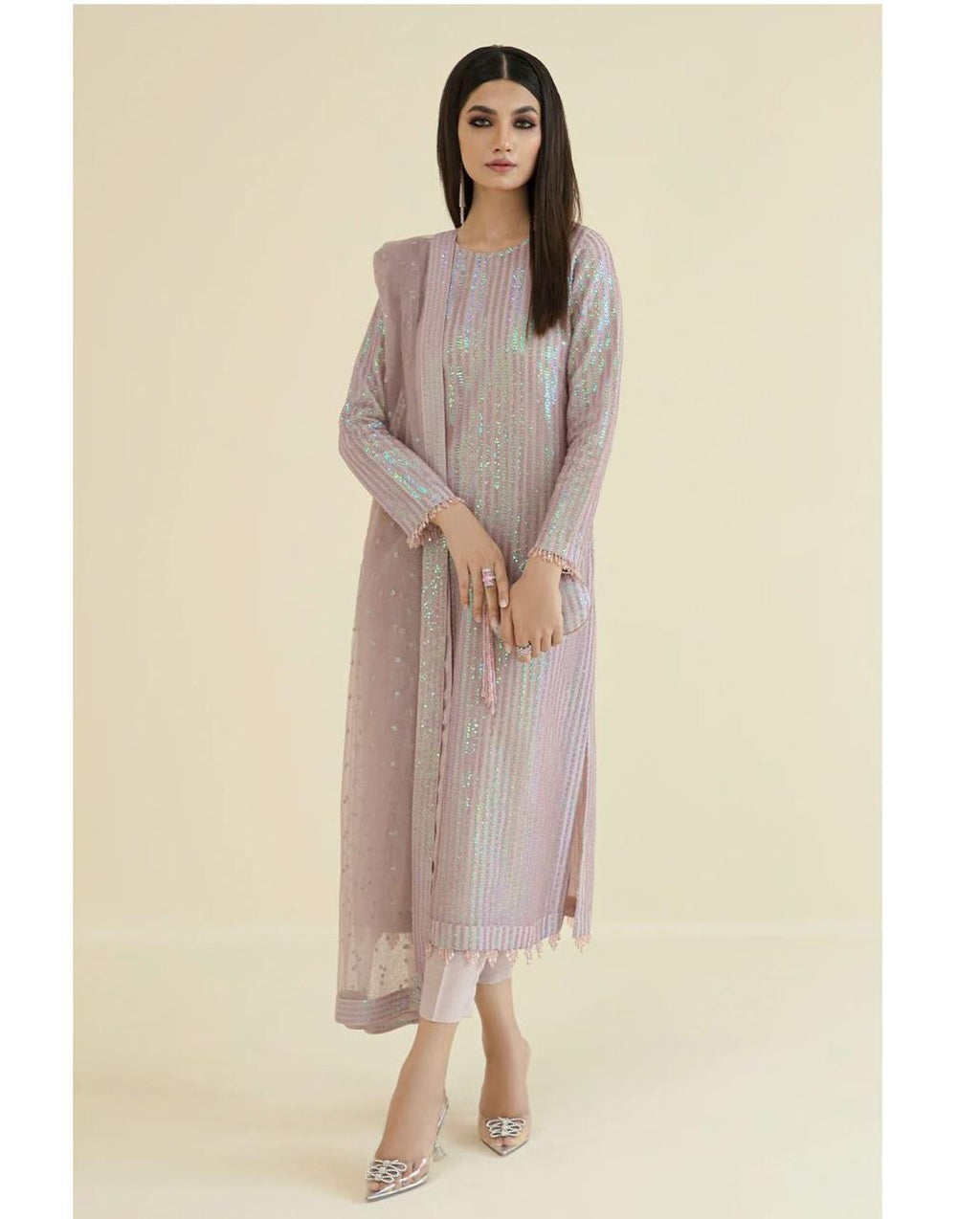 BAROQUE - PARTY WEAR DRESS UNSTICHED FORMAL WEAR (SL-384)