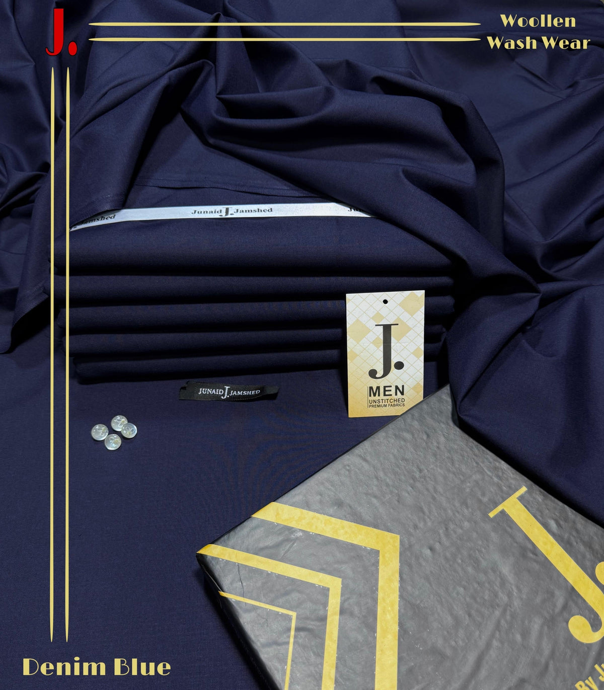 J. WOOLEN WASH&WEAR (DENIM BLU)