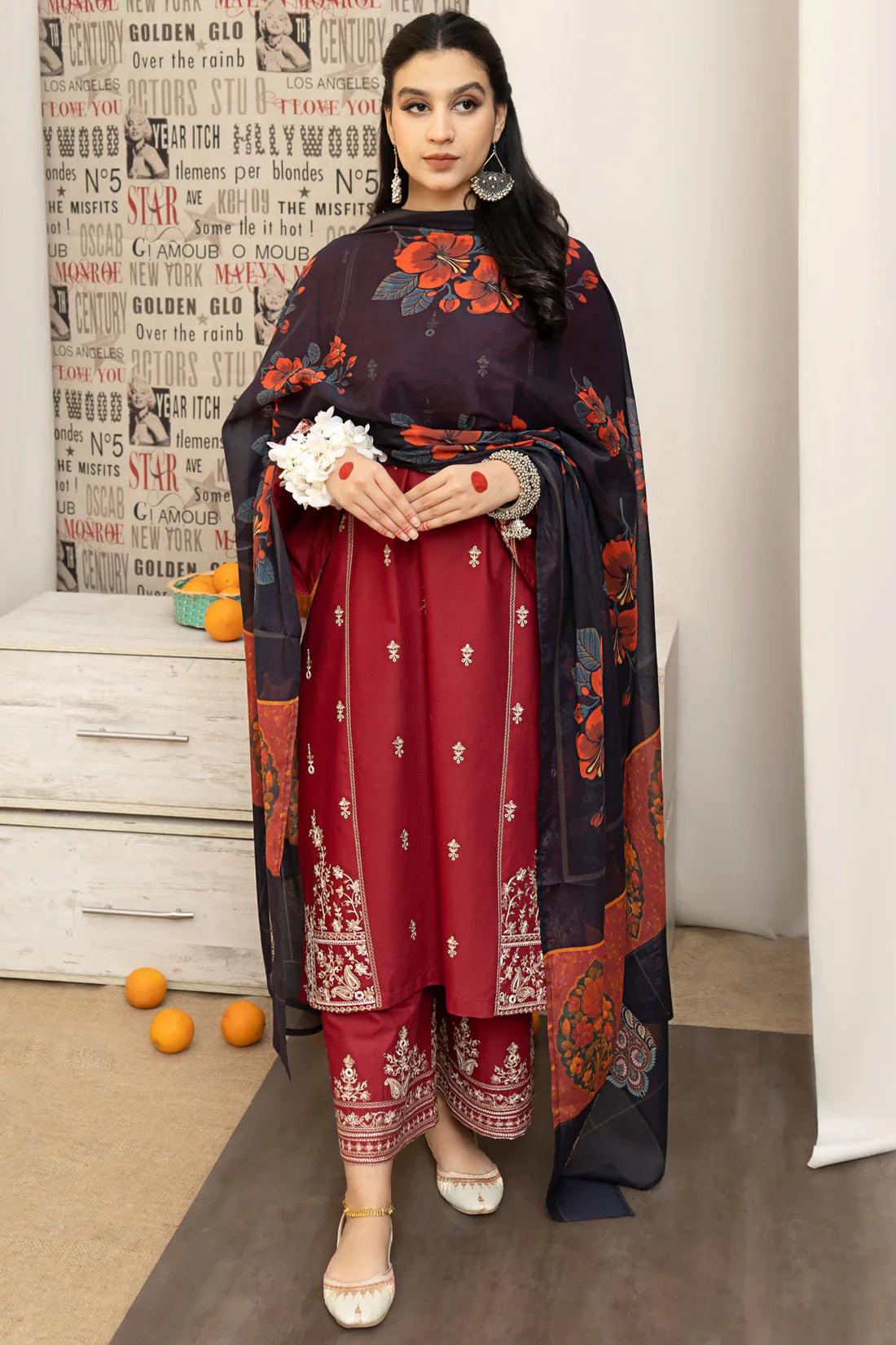 URGE EMBROIDERED LAWN 3pc