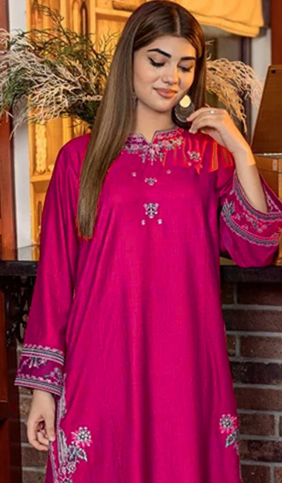 LINEN EMBROIDERD UNSTICHED 2PC (ARSHI)