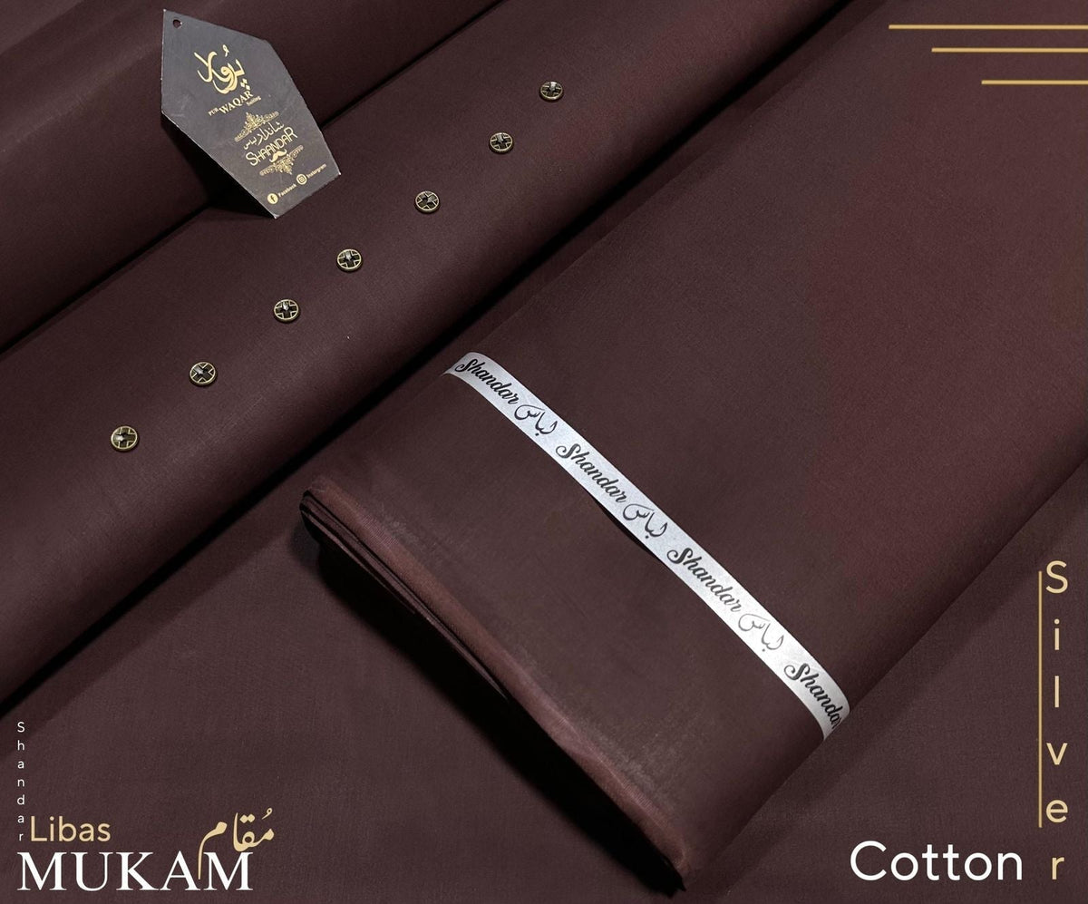 Mukam Suiting By Shandar Libas (Dark brown)