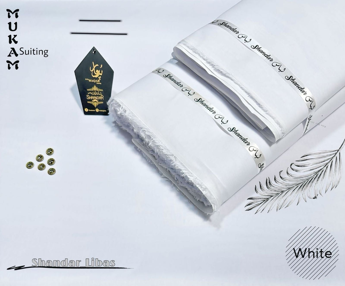 Mukam Suiting By Shandar Libas (White)